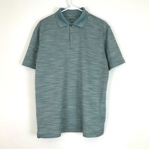 Haggar Clothing Gray Golf Polo Short Sleeve Men's Size Medium Shirt